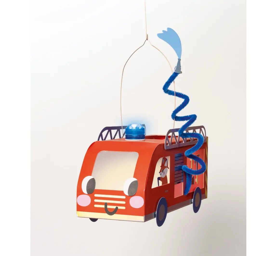 Outlet folia Laternen-Bastelset "Feuerwehr", inkl. 2 LED Lichter
