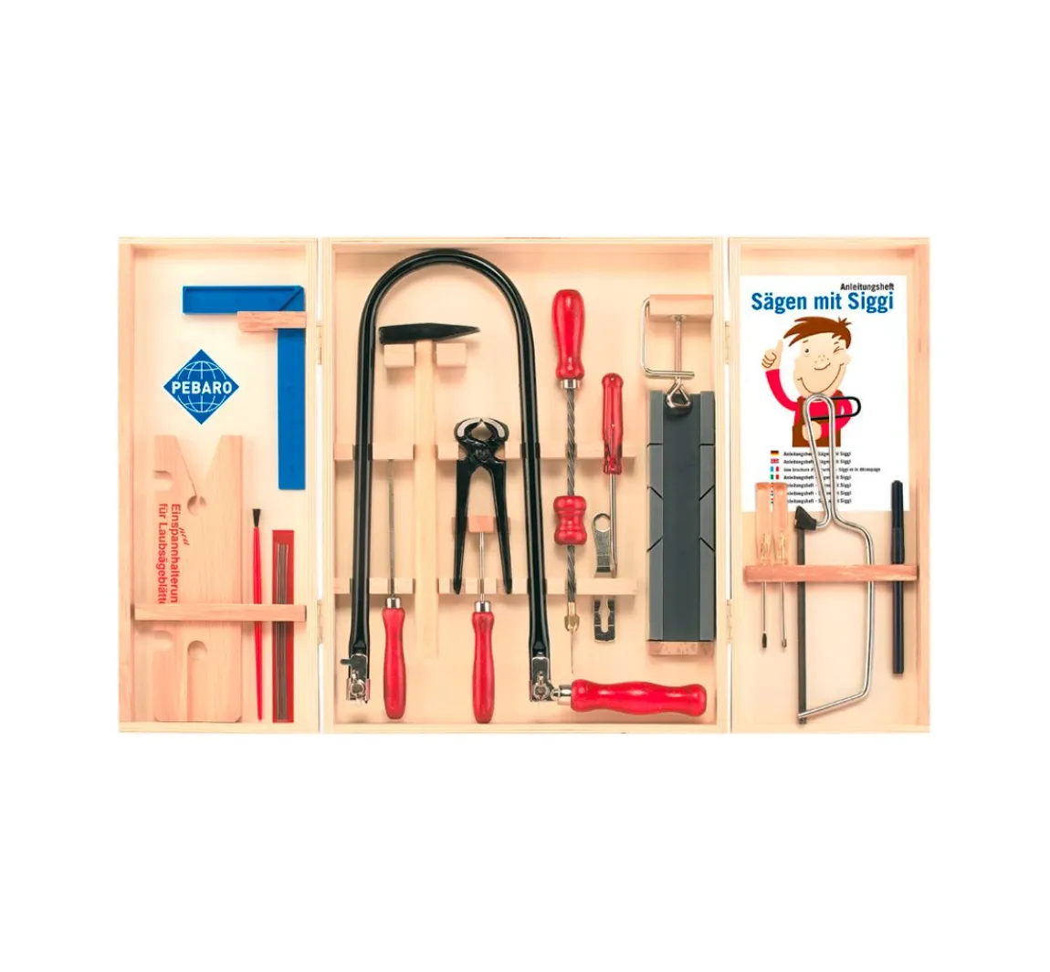 Best PEBARO Laubsäge-Werkzeugschrank, 18-tlg.