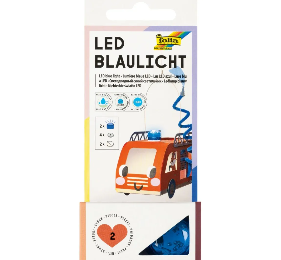 folia LED Blaulicht inkl. Batterien