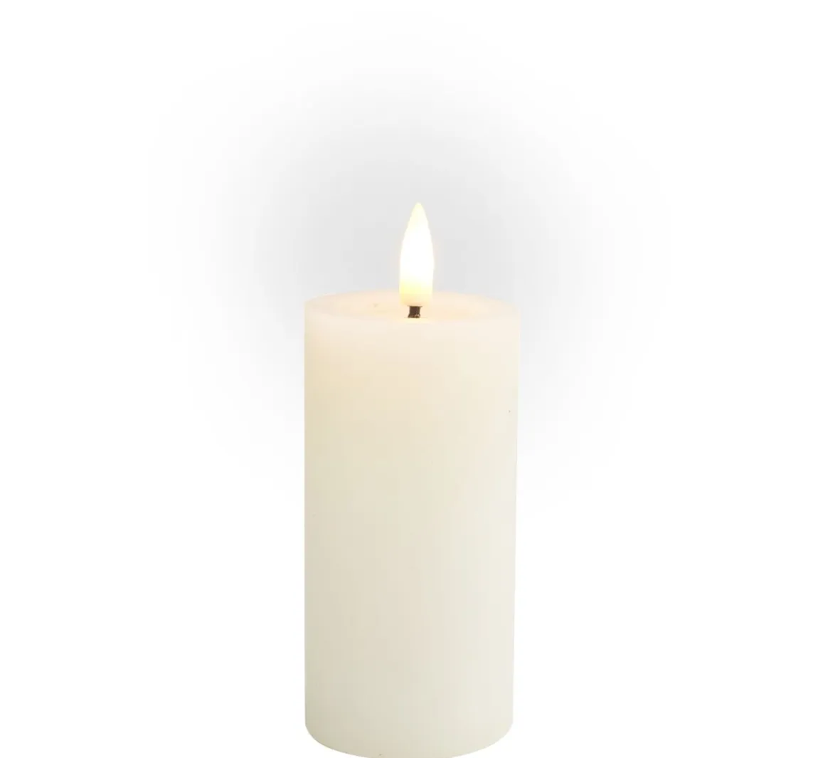 Online ohne Marke LED-Echtwachskerze "10 x 5 cm", mit Timer 6/18 Std.