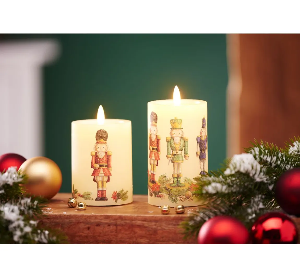 Outlet ohne Marke LED-Echtwachskerze "12,5 x 7,5 cm", mit Timer