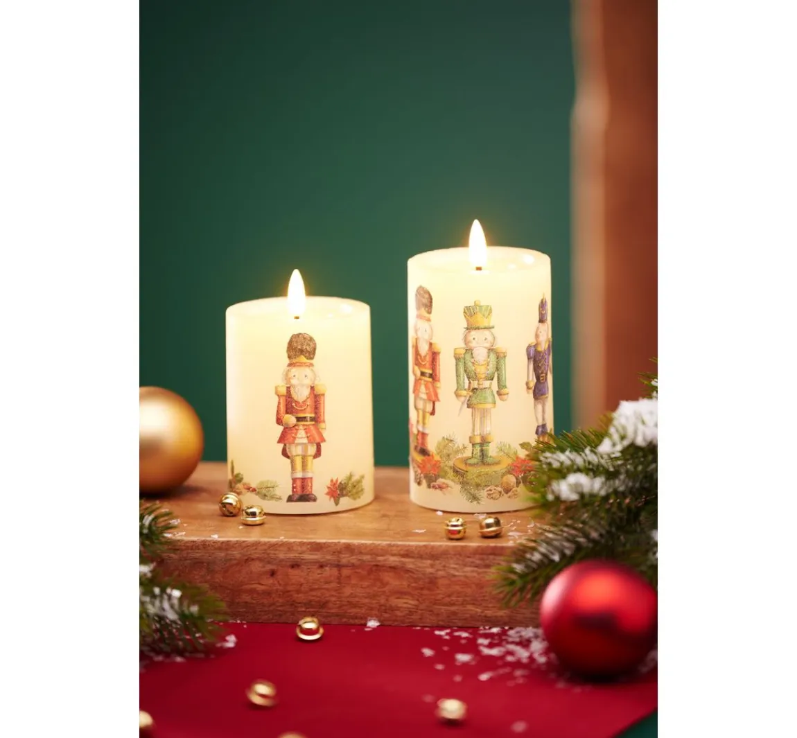 Outlet ohne Marke LED-Echtwachskerze "12,5 x 7,5 cm", mit Timer