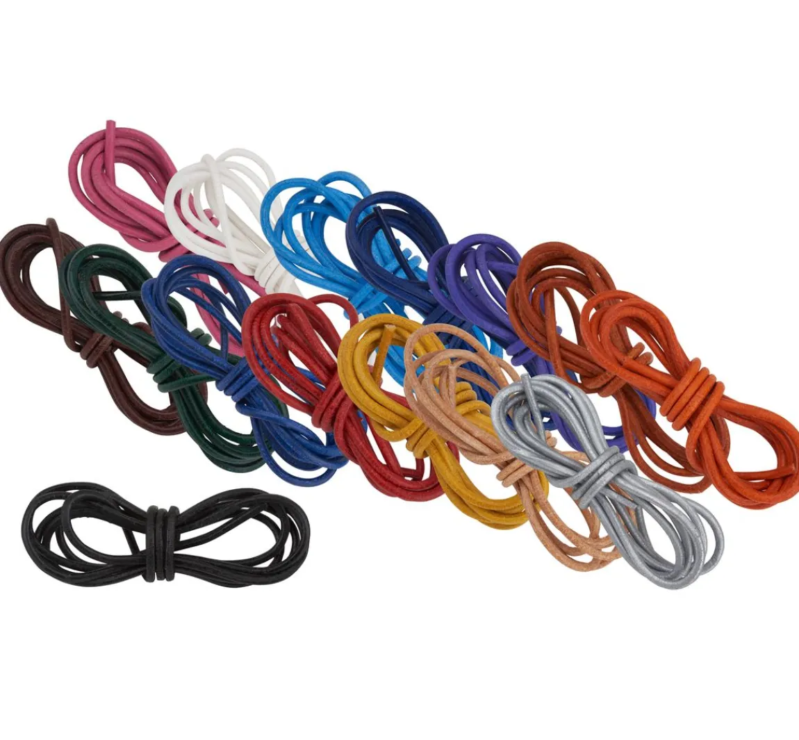 Hot ohne Marke Lederband rund, Ø 1 mm