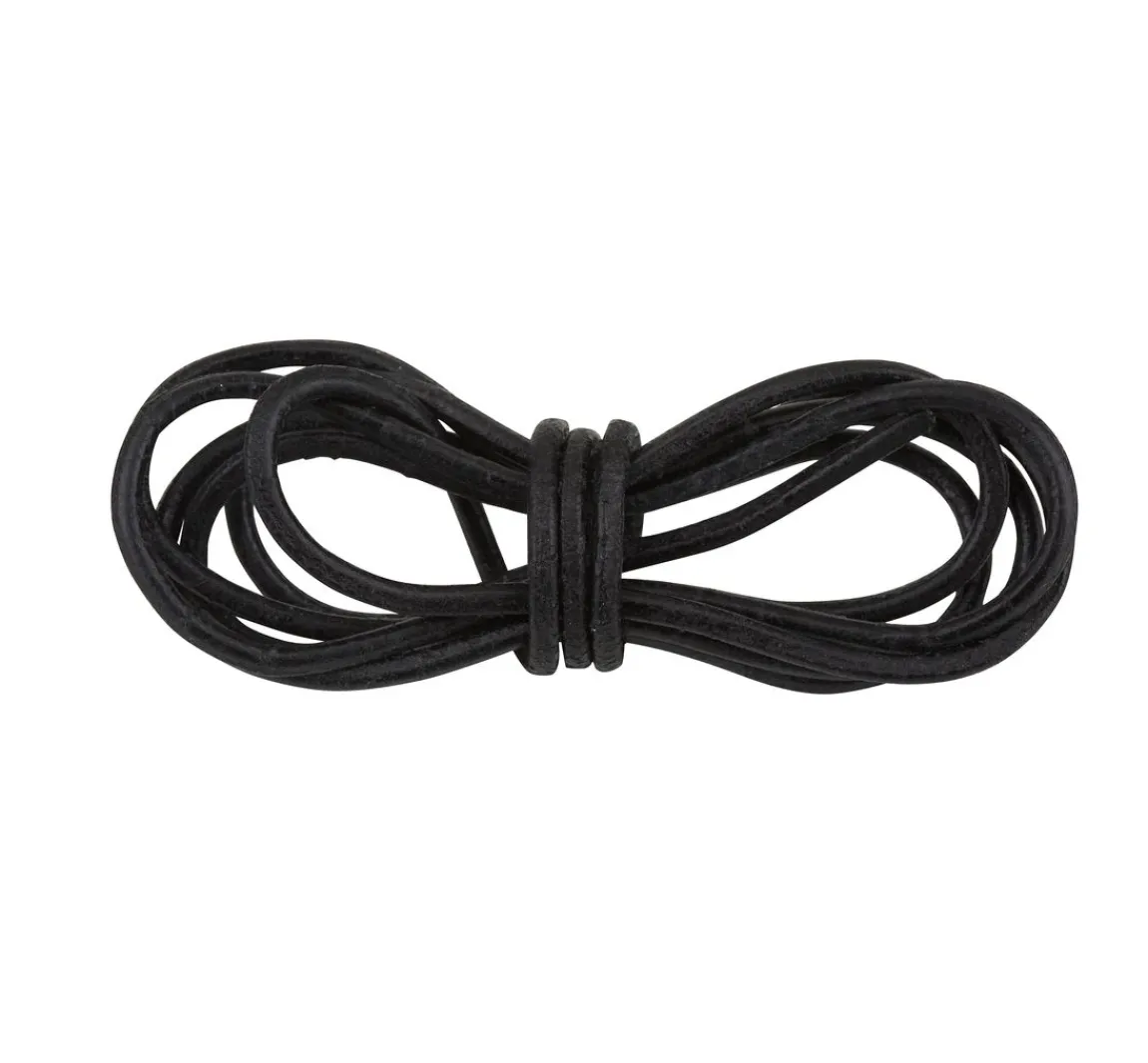 Hot ohne Marke Lederband rund, Ø 1 mm