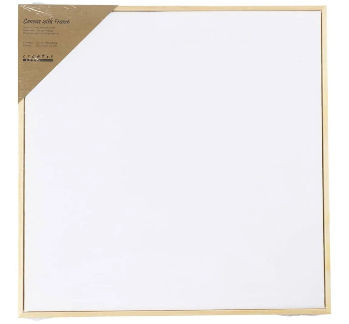Best creativ company Leinwand mit Rahmen, 30 x 30 cm
