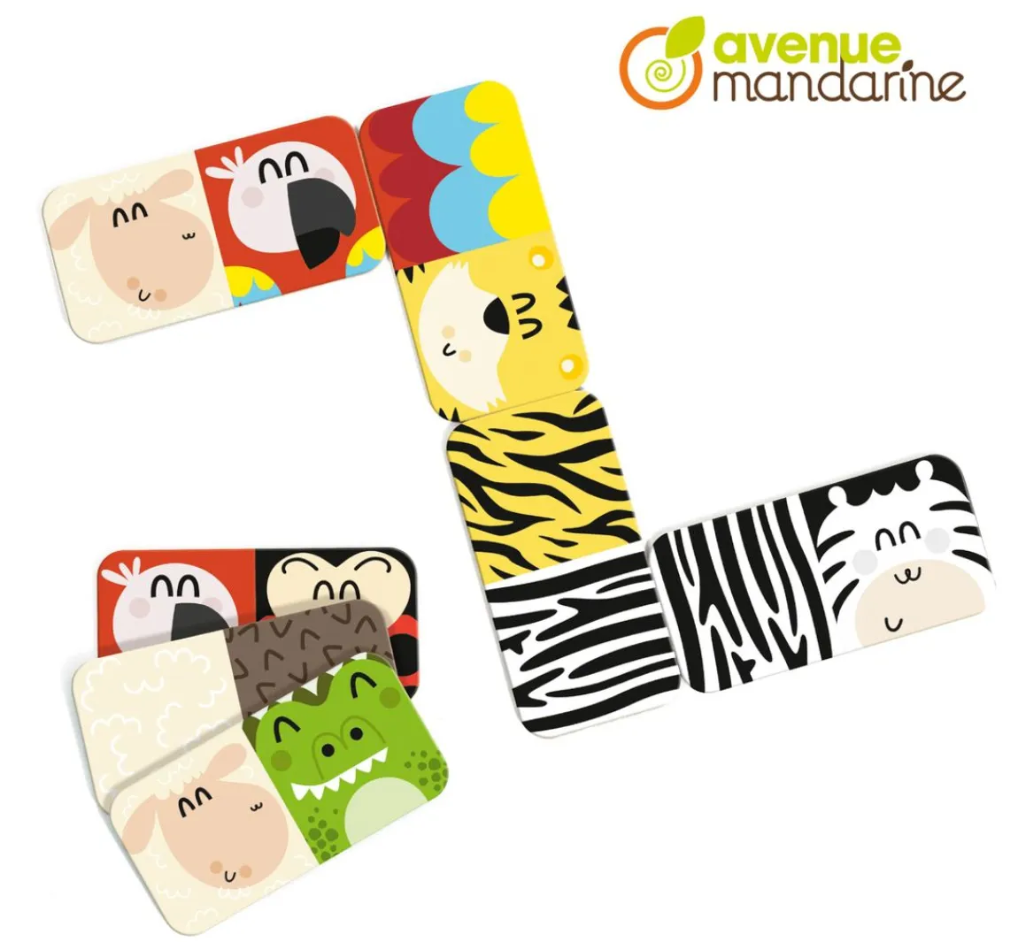 Online My Mandarine Lernspiel Domino "Tiere und Texturen"