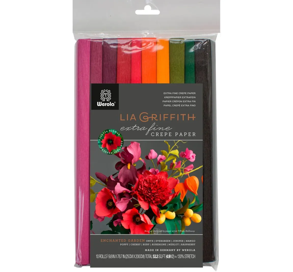 Sale Werola Lia Griffith, Extra feines Krepppapier "Enchanted Garden"