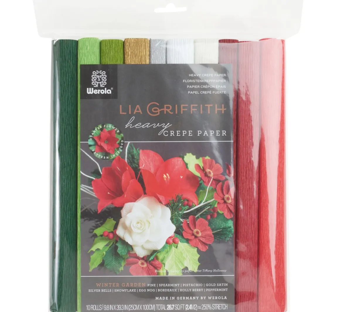 New Werola Lia Griffith, Floristenkrepp "Winter Garden"