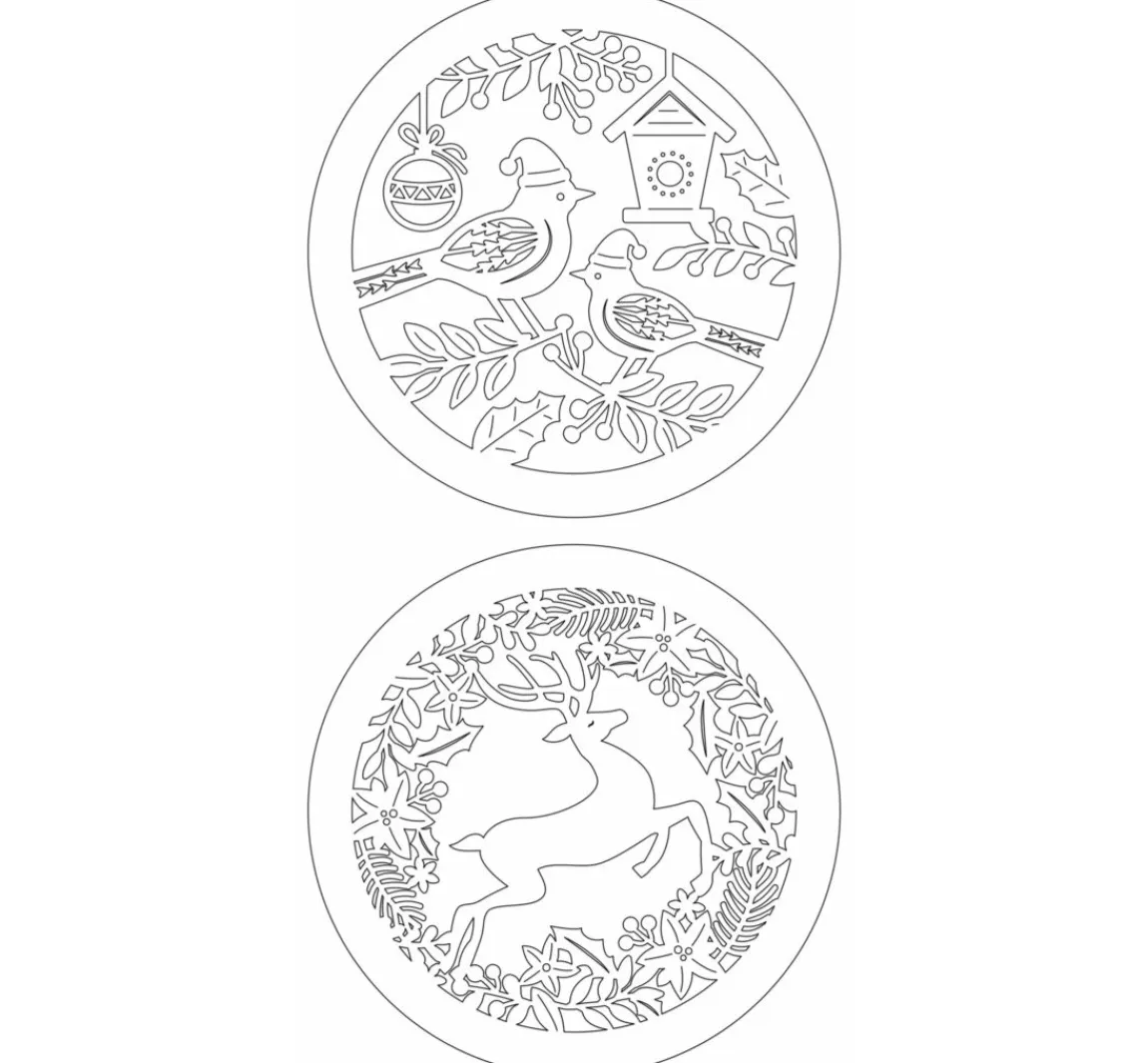 Discount URSUS Lightboxes "Birds & Reindeer", 2er-Set