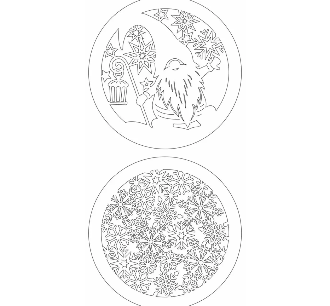 Outlet URSUS Lightboxes "Gnome & Snowflakes", 2er-Set