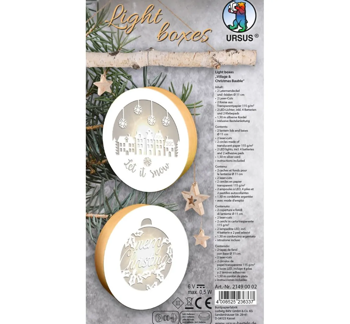 Sale URSUS Lightboxes "Merry Christmas", 2er-Set