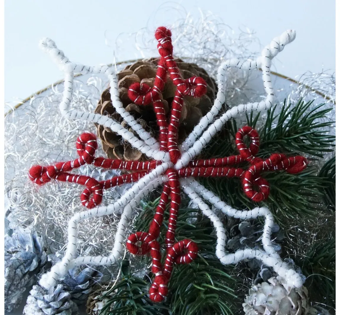 Online ohne Marke Magazin DIY Filz + Wolle + Draht Herbst Weihnachten "Retro-Wickelsterne"