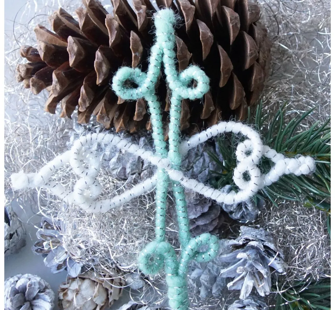 Online ohne Marke Magazin DIY Filz + Wolle + Draht Herbst Weihnachten "Retro-Wickelsterne"