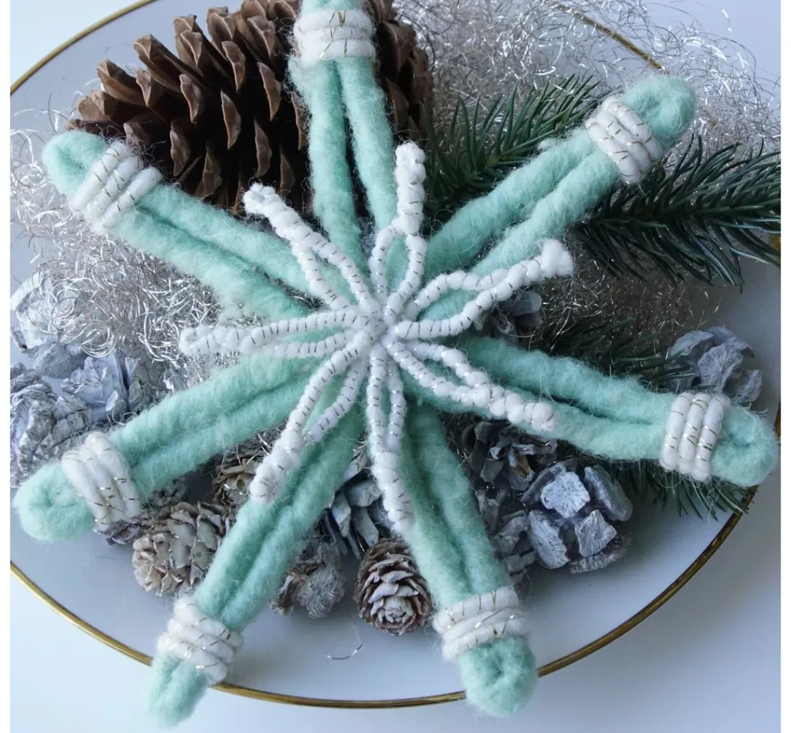 Online ohne Marke Magazin DIY Filz + Wolle + Draht Herbst Weihnachten "Retro-Wickelsterne"
