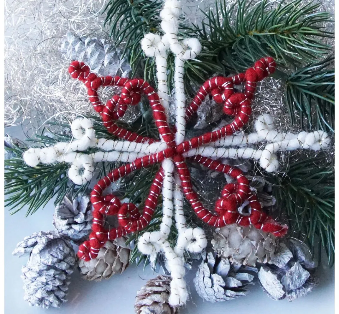 Online ohne Marke Magazin DIY Filz + Wolle + Draht Herbst Weihnachten "Retro-Wickelsterne"