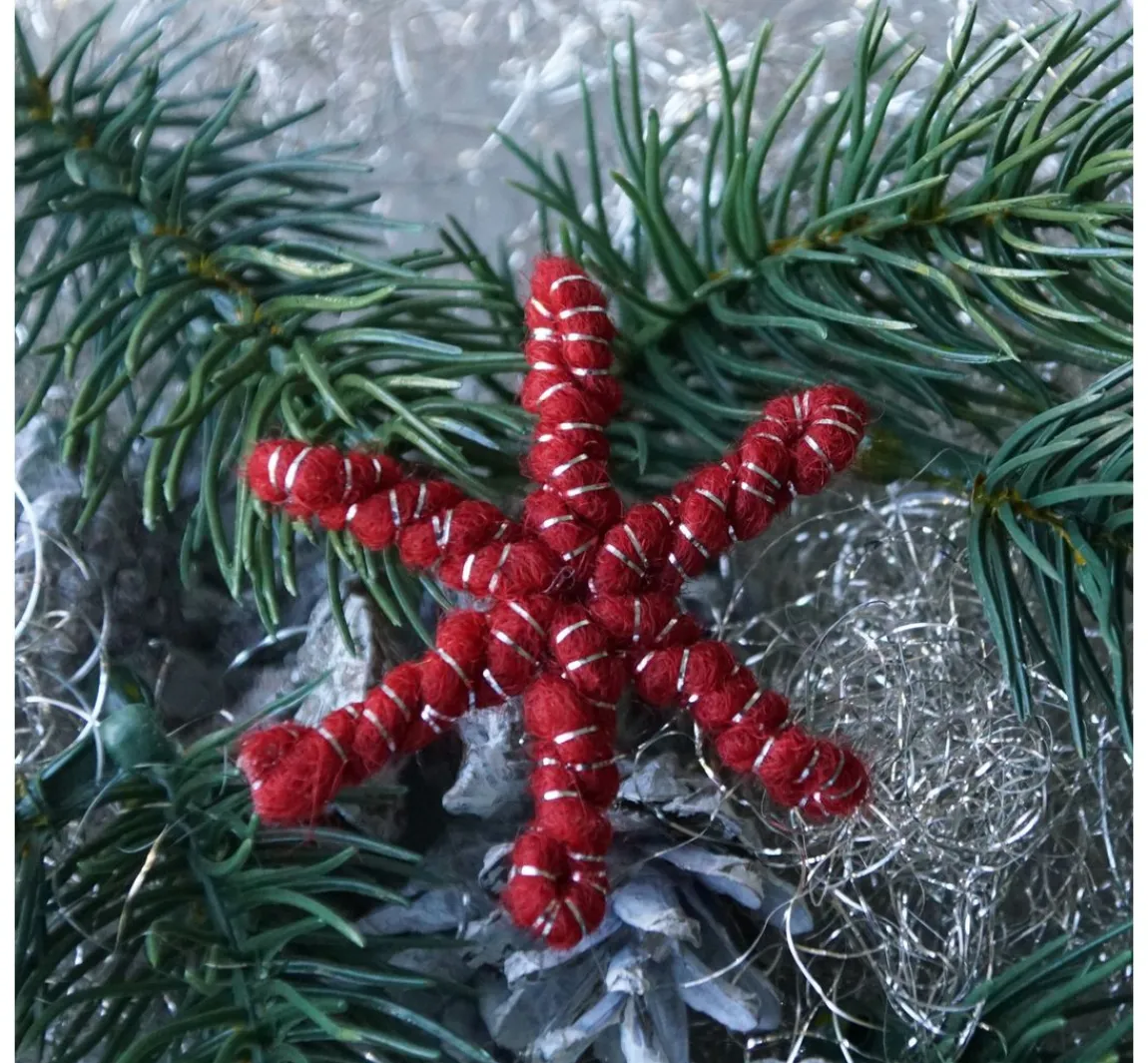 Online ohne Marke Magazin DIY Filz + Wolle + Draht Herbst Weihnachten "Retro-Wickelsterne"