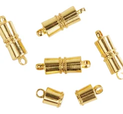 Outlet UIT Magnet-Verschluss "Line", 5 Stück, vergoldet