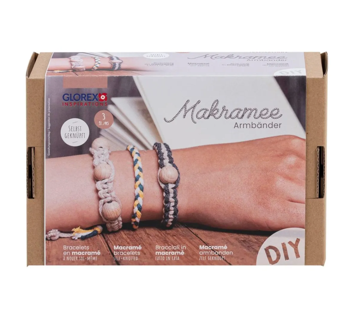 Clearance GLOREX Makramee-Set "Armbänder"