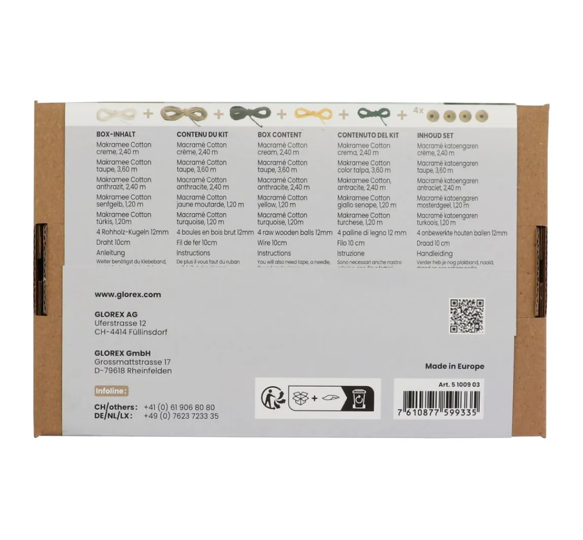 Clearance GLOREX Makramee-Set "Armbänder"