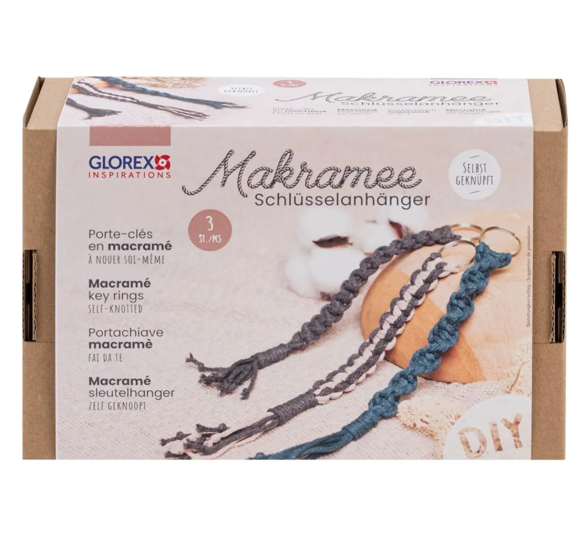 Best GLOREX Makramee-Set "Schlüsselanhänger"