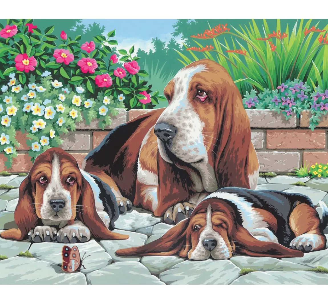 Sale Mammut Malen nach Zahlen "Bassethunde"