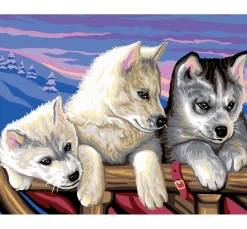 Clearance Mammut Malen nach Zahlen "Huskies"
