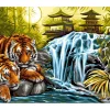 Mammut Malen nach Zahlen "Tiger am Fluss"
