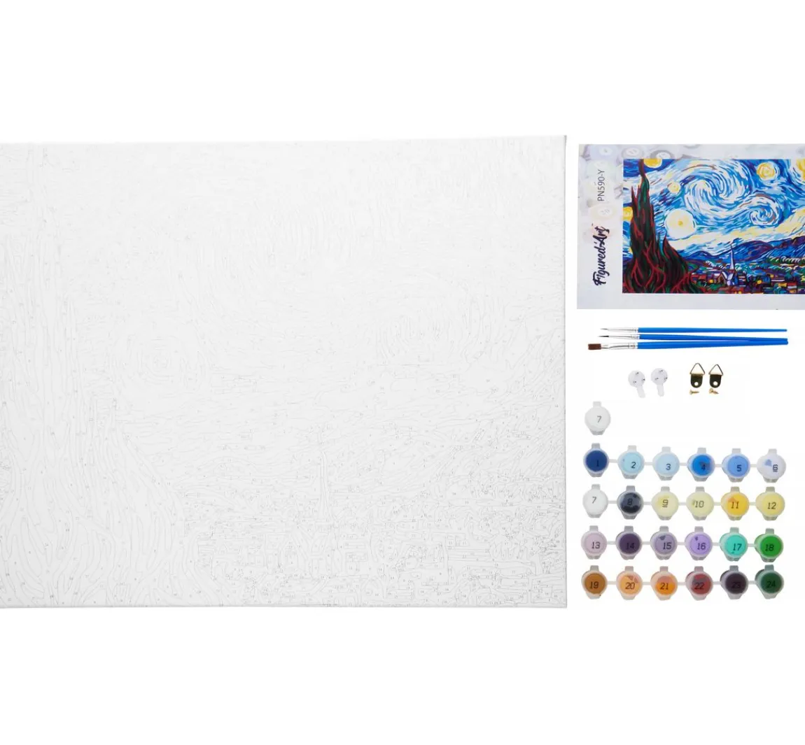 Online Figured'Art Malen nach Zahlen "Van Gogh - Sternennacht"