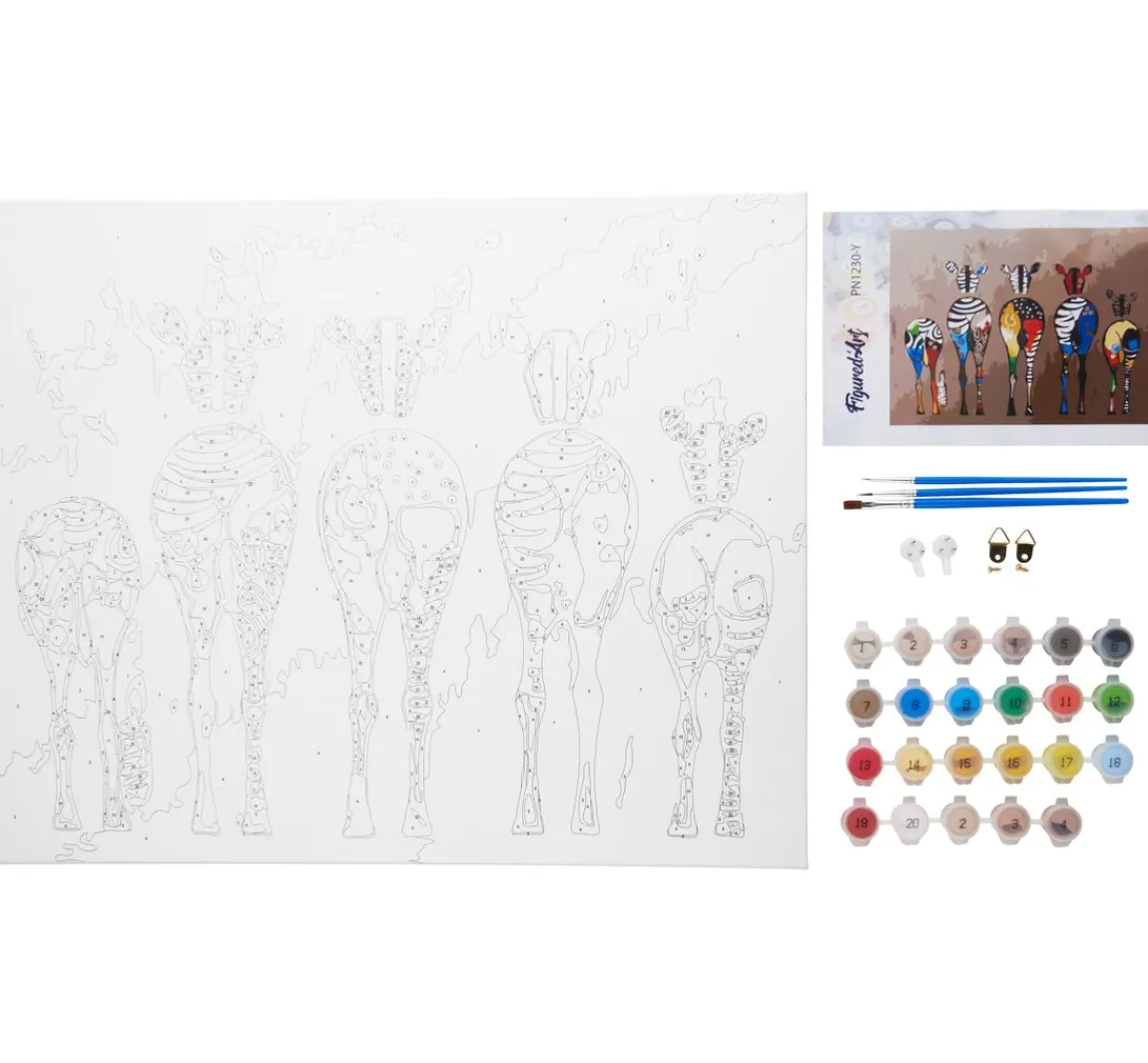 Figured'Art Malen nach Zahlen "Zebras"
