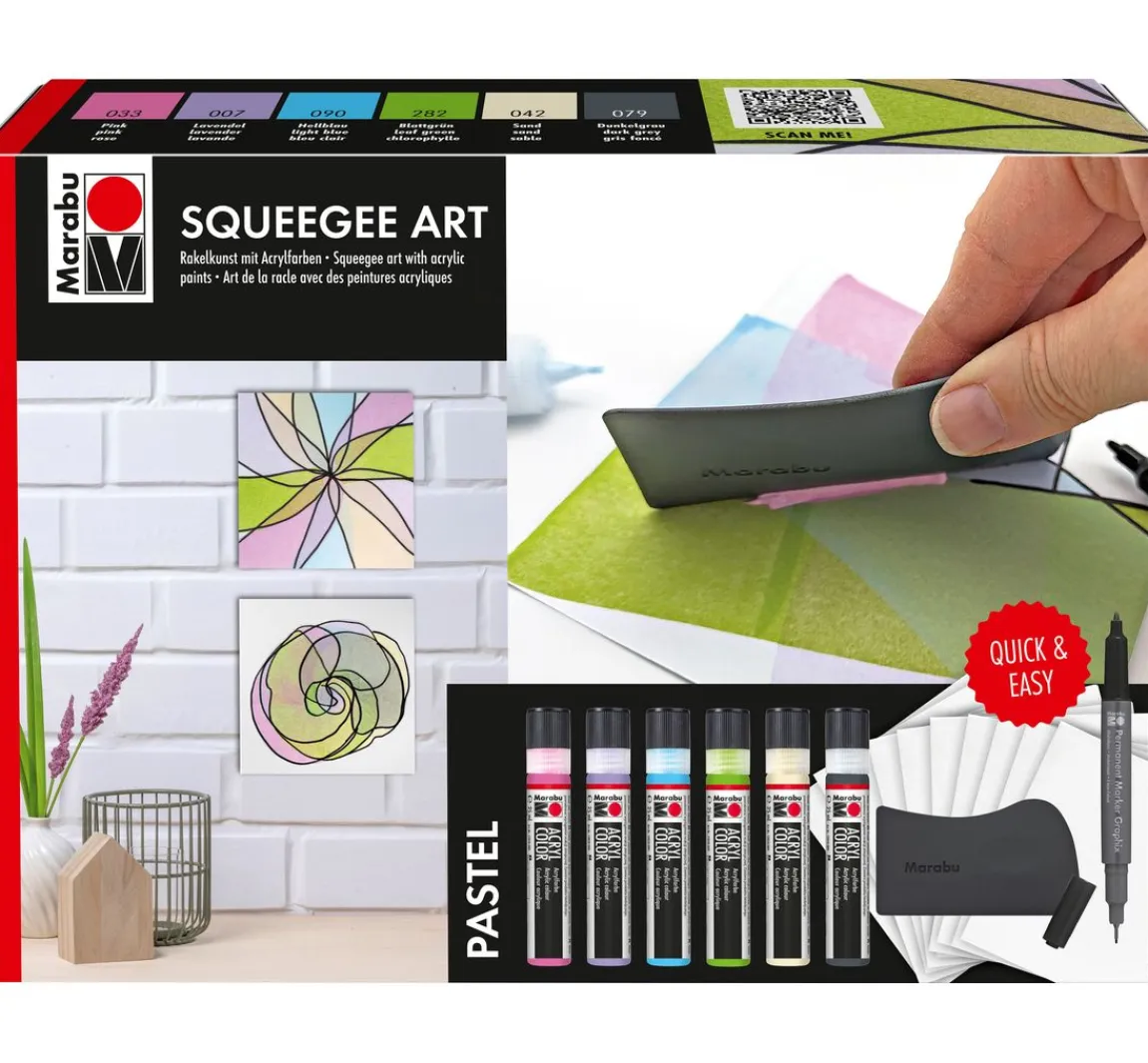 Online Marabu Acryl Color Squeegee Art Set