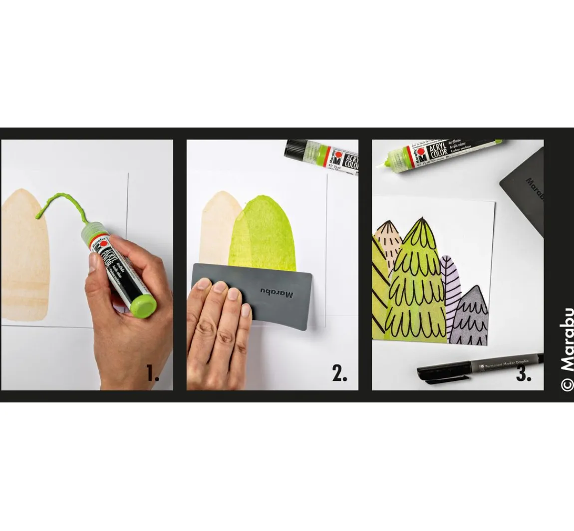 Online Marabu Acryl Color Squeegee Art Set
