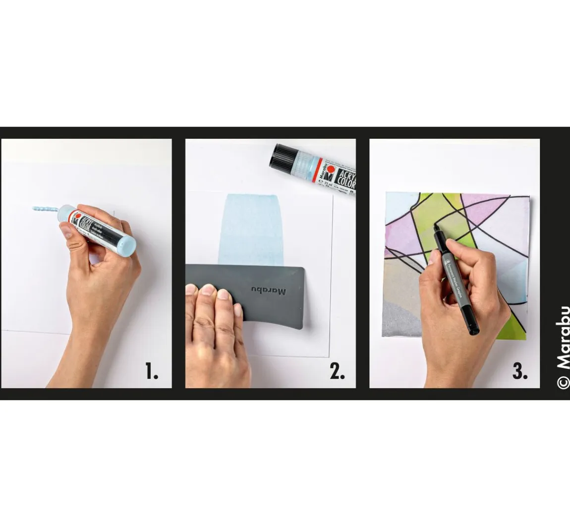 Online Marabu Acryl Color Squeegee Art Set