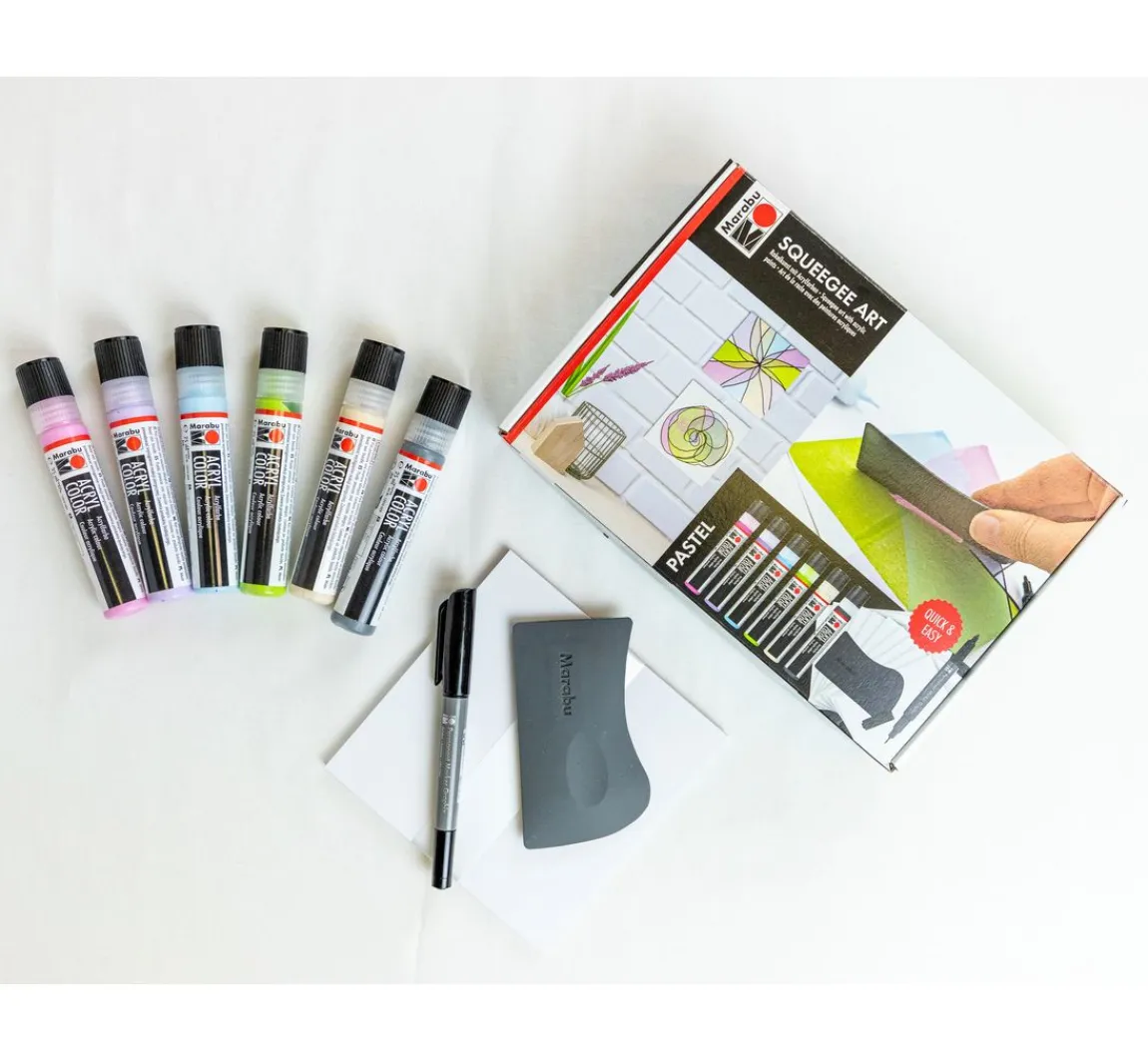 Online Marabu Acryl Color Squeegee Art Set