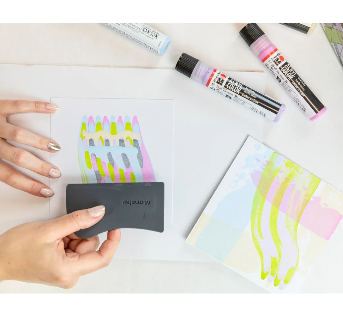 Online Marabu Acryl Color Squeegee Art Set