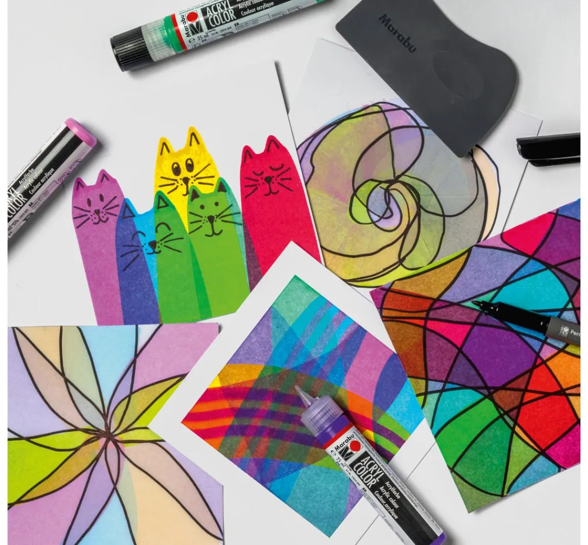 Online Marabu Acryl Color Squeegee Art Set