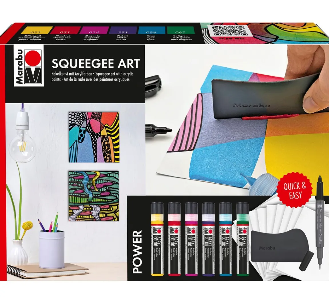 Online Marabu Acryl Color Squeegee Art Set