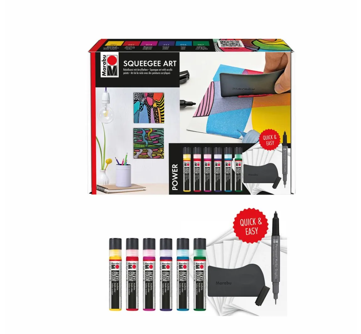 Online Marabu Acryl Color Squeegee Art Set