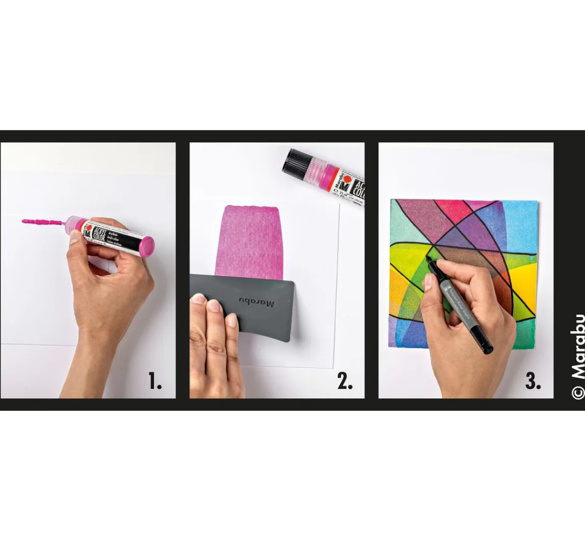 Online Marabu Acryl Color Squeegee Art Set