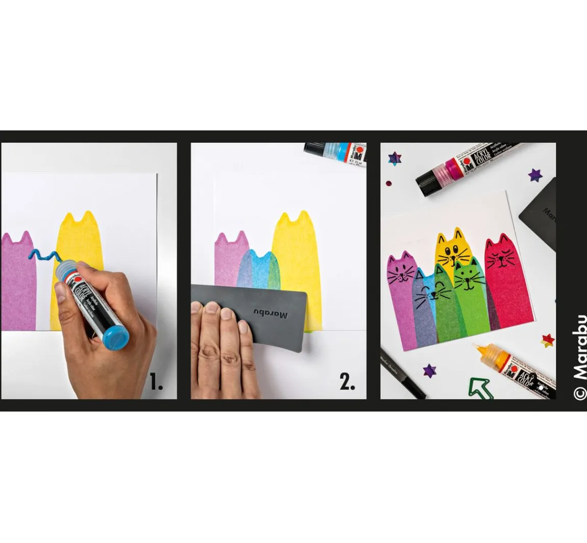 Online Marabu Acryl Color Squeegee Art Set
