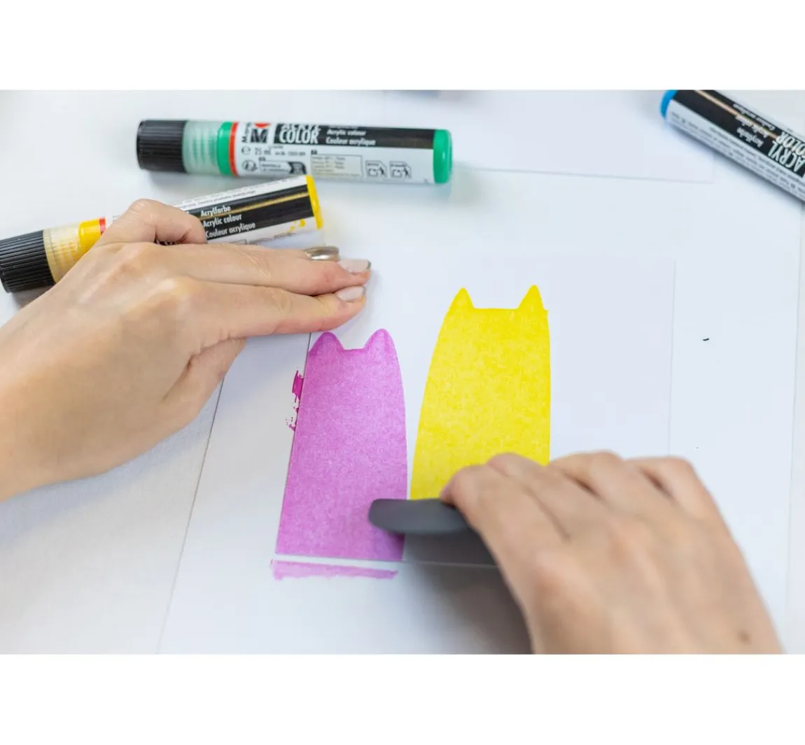 Online Marabu Acryl Color Squeegee Art Set