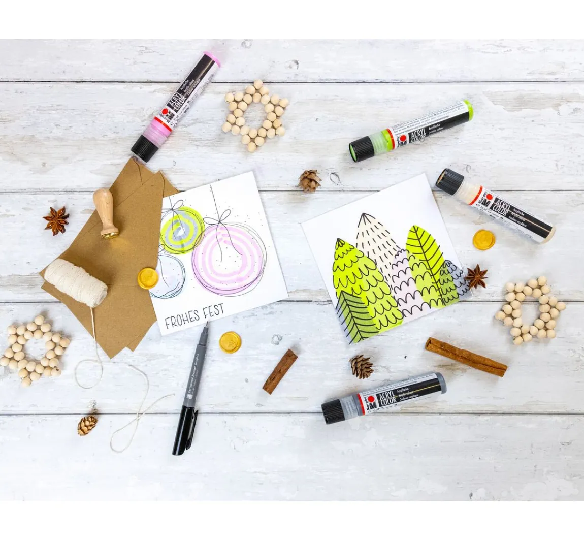 Online Marabu Acryl Color Squeegee Art Set