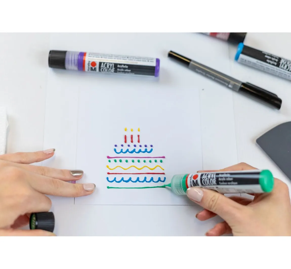 Online Marabu Acryl Color Squeegee Art Set