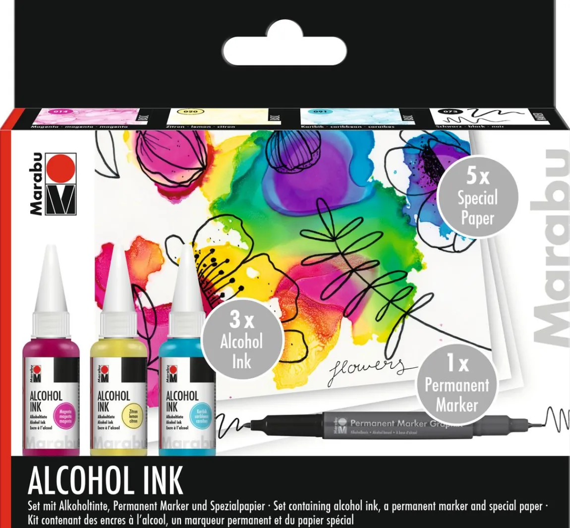 Clearance Marabu Alcohol Ink-Set "FLOWERS"