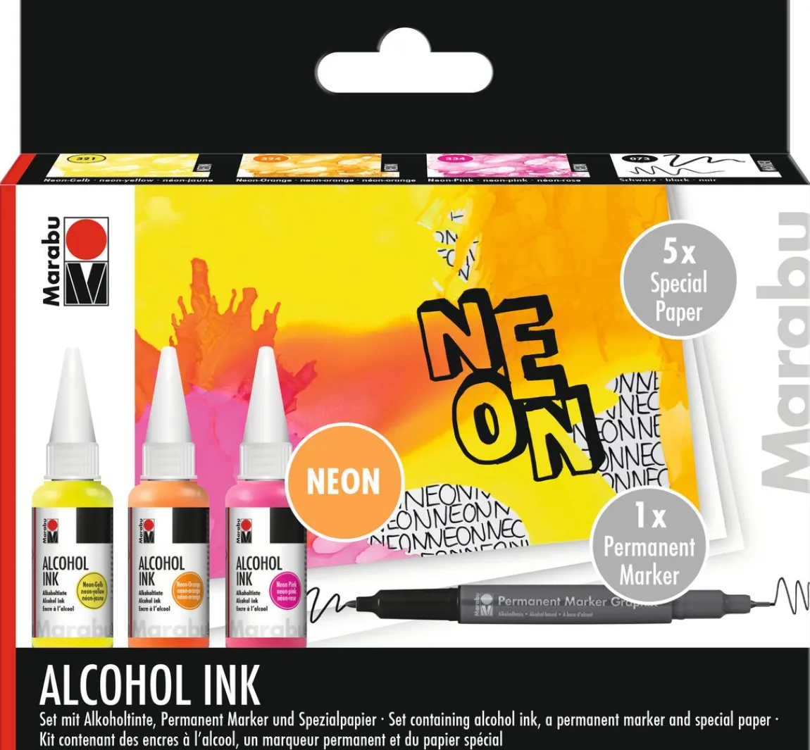 Discount Marabu Alcohol Ink-Set "Neon"