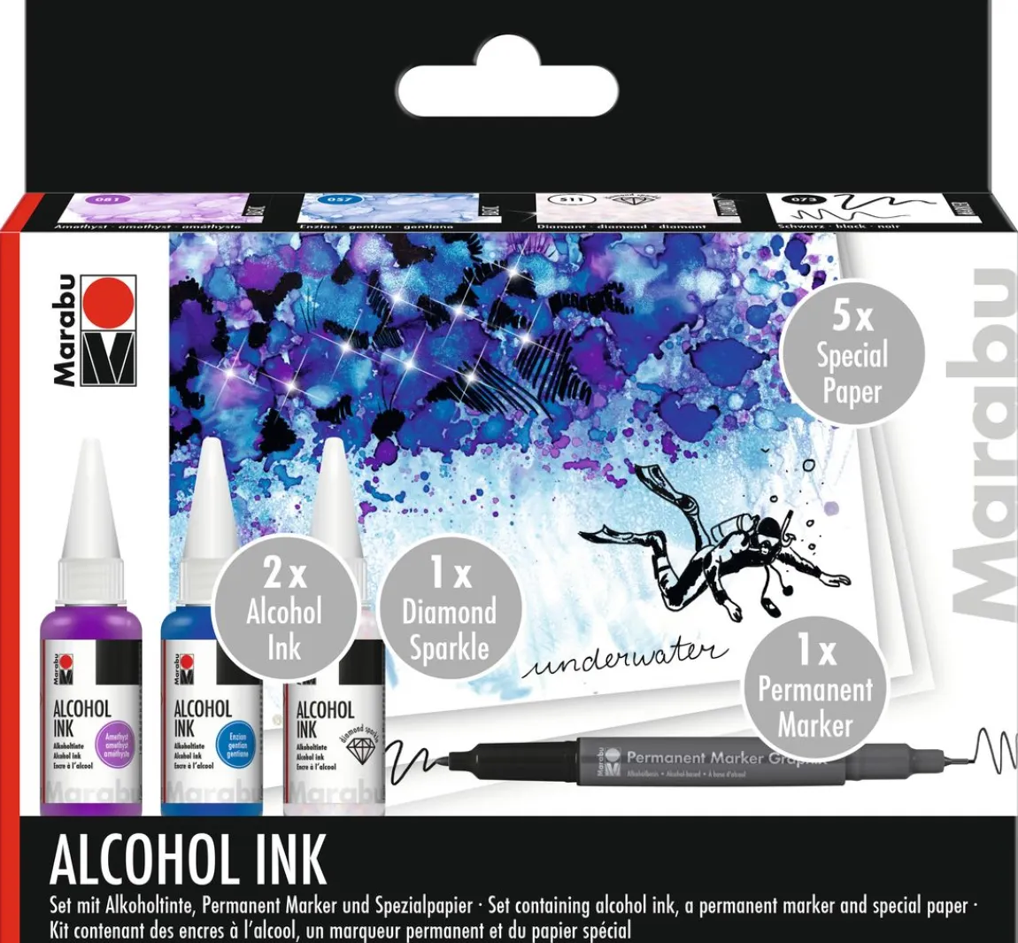 Best Marabu Alcohol Ink-Set "UNDERWATER"