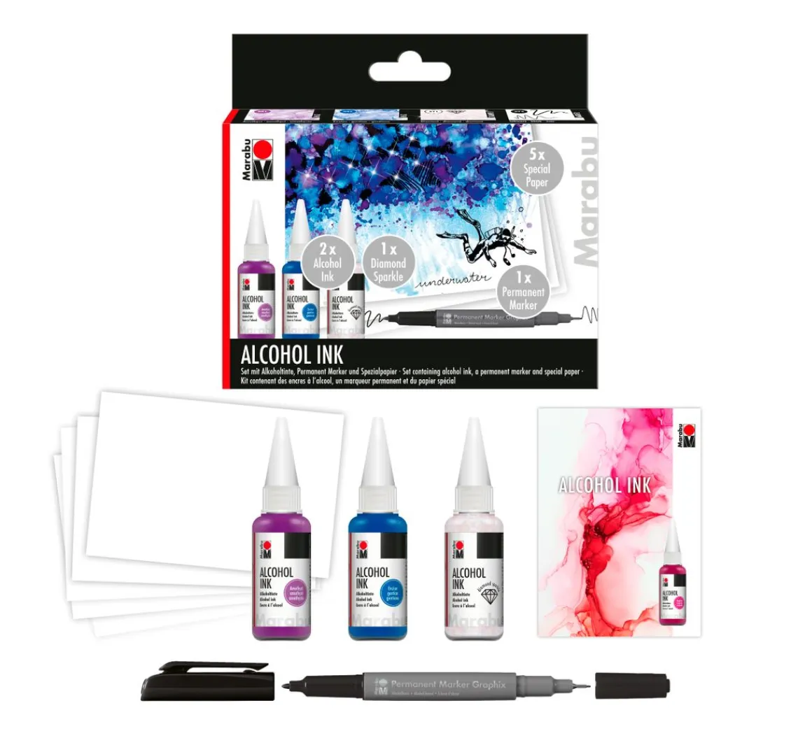 Best Marabu Alcohol Ink-Set "UNDERWATER"