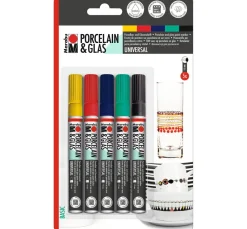 Hot Marabu Porcelain & Glass "Painter", 5er-Set