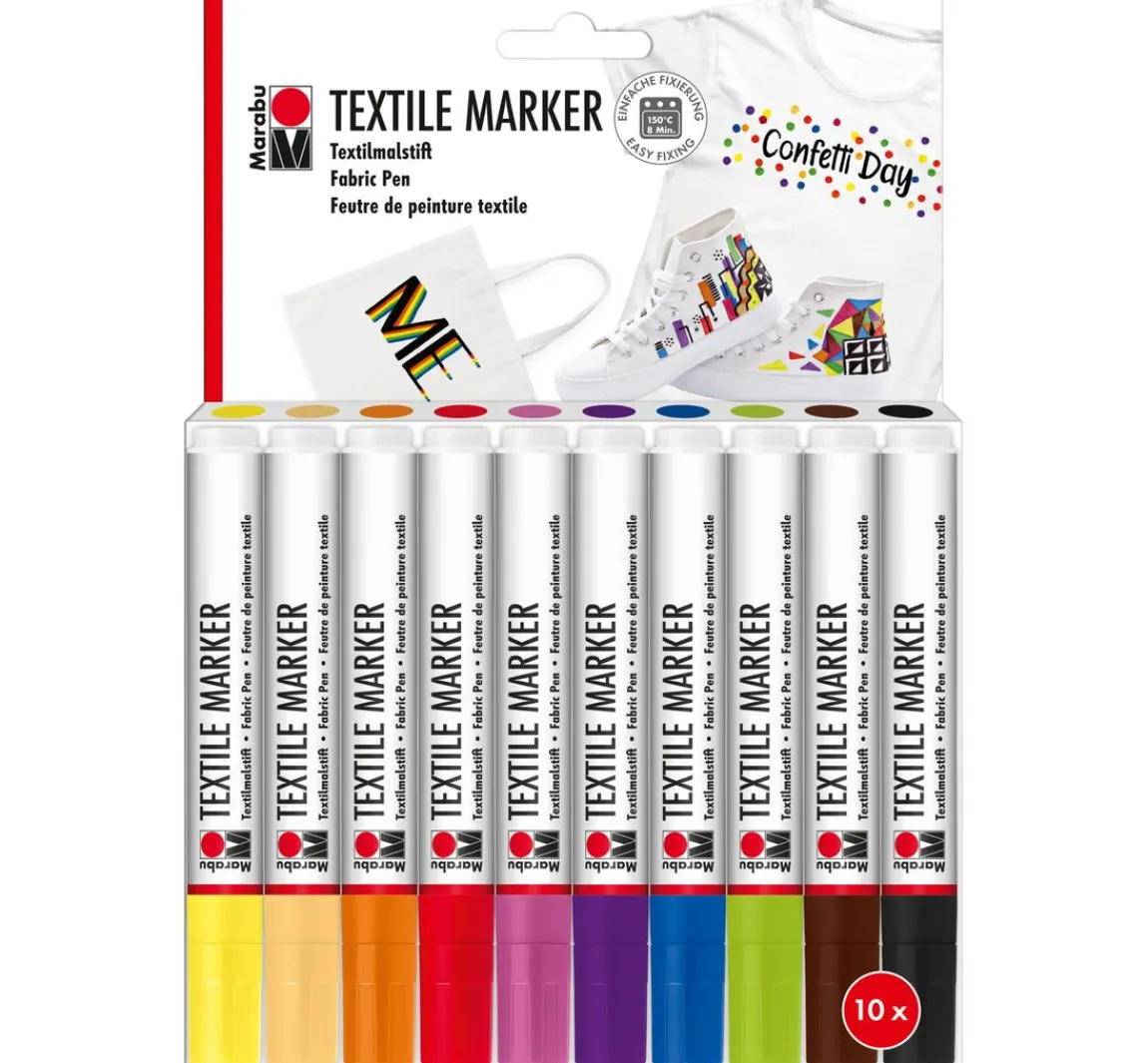 Marabu Textile Marker, 10er-Set