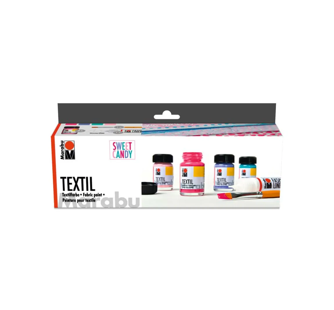Outlet Marabu Textil-Set "Sweet Candy"