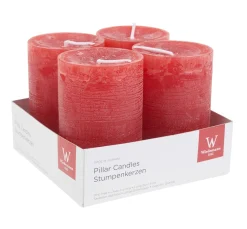 Best Wiedemann Marble Kerze, durchgefärbt, 4er-Pack